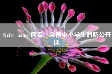 祁阳回看：全国中小学生消防公开课