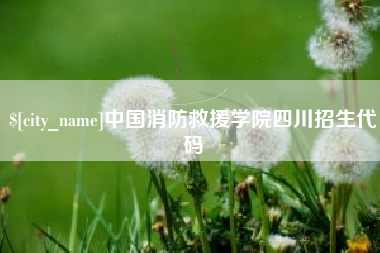 祁阳中国消防救援学院四川招生代码
