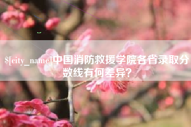 祁阳中国消防救援学院各省录取分数线有何差异？