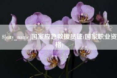祁阳国家应急救援员证(国家职业资格)
