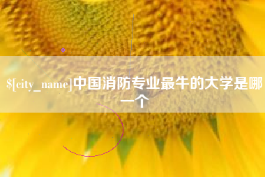 祁阳中国消防专业最牛的大学是哪一个