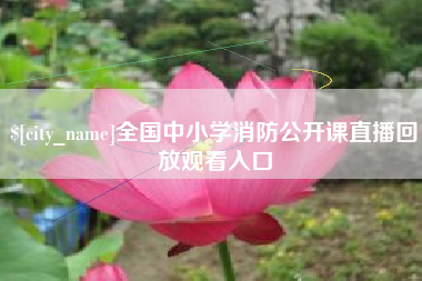 祁阳全国中小学消防公开课直播回放观看入口