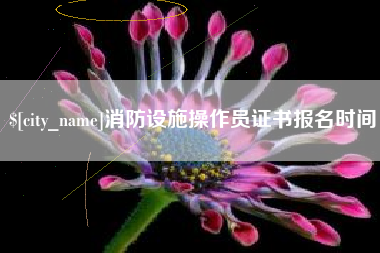 祁阳消防设施操作员证书报名时间