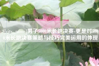 祁阳男子5000米长跑决赛-更是对5000米长跑决赛策略与技巧完美运用的体现