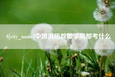祁阳中国消防救援学院都考什么