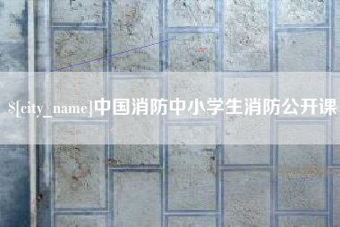 祁阳中国消防中小学生消防公开课