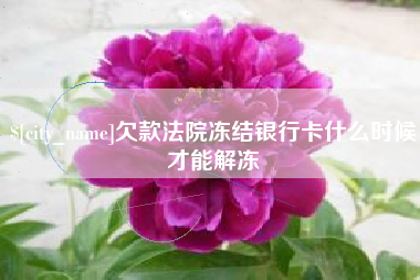 祁阳欠款法院冻结银行卡什么时候才能解冻