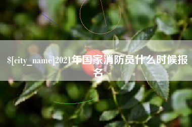 祁阳2021年国家消防员什么时候报名