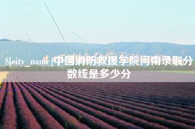 祁阳中国消防救援学院河南录取分数线是多少分