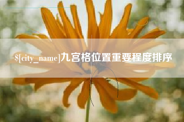 祁阳九宫格位置重要程度排序