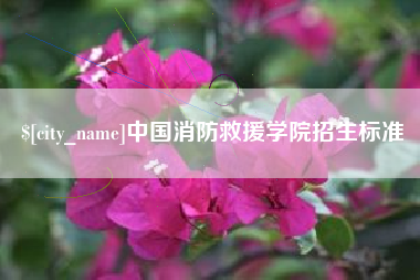 祁阳中国消防救援学院招生标准