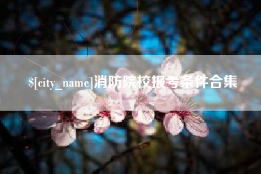 祁阳消防院校报考条件合集